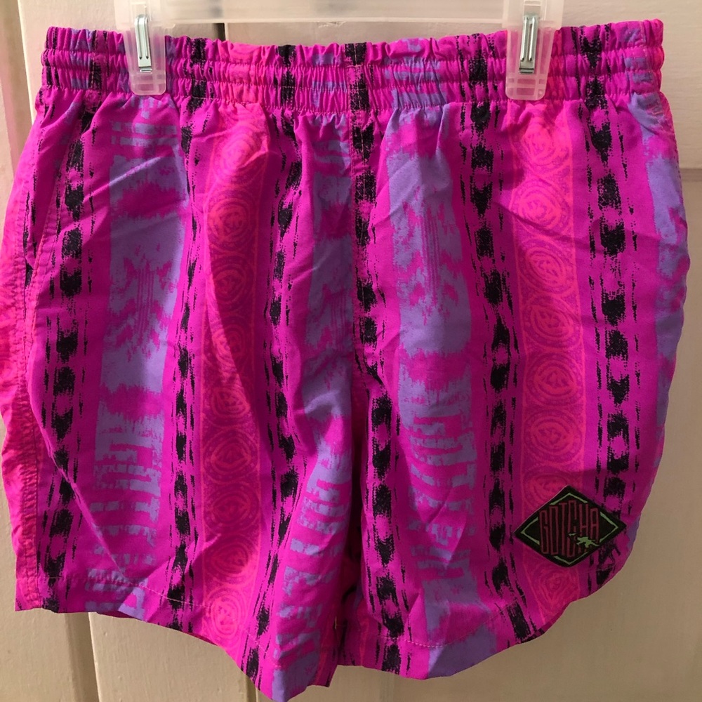 GOTCHA NEON RETRO SHORTS SIZE SMALL